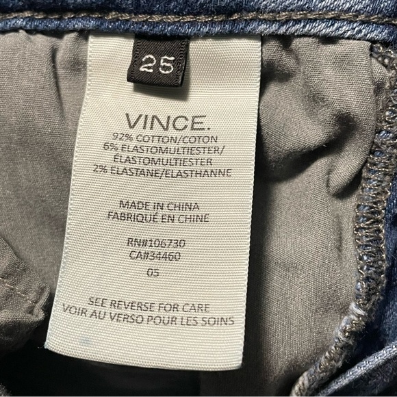 Vince sunset blvd tuxedo stripe skinny straight jeans size 25 - Picture 5 of 13